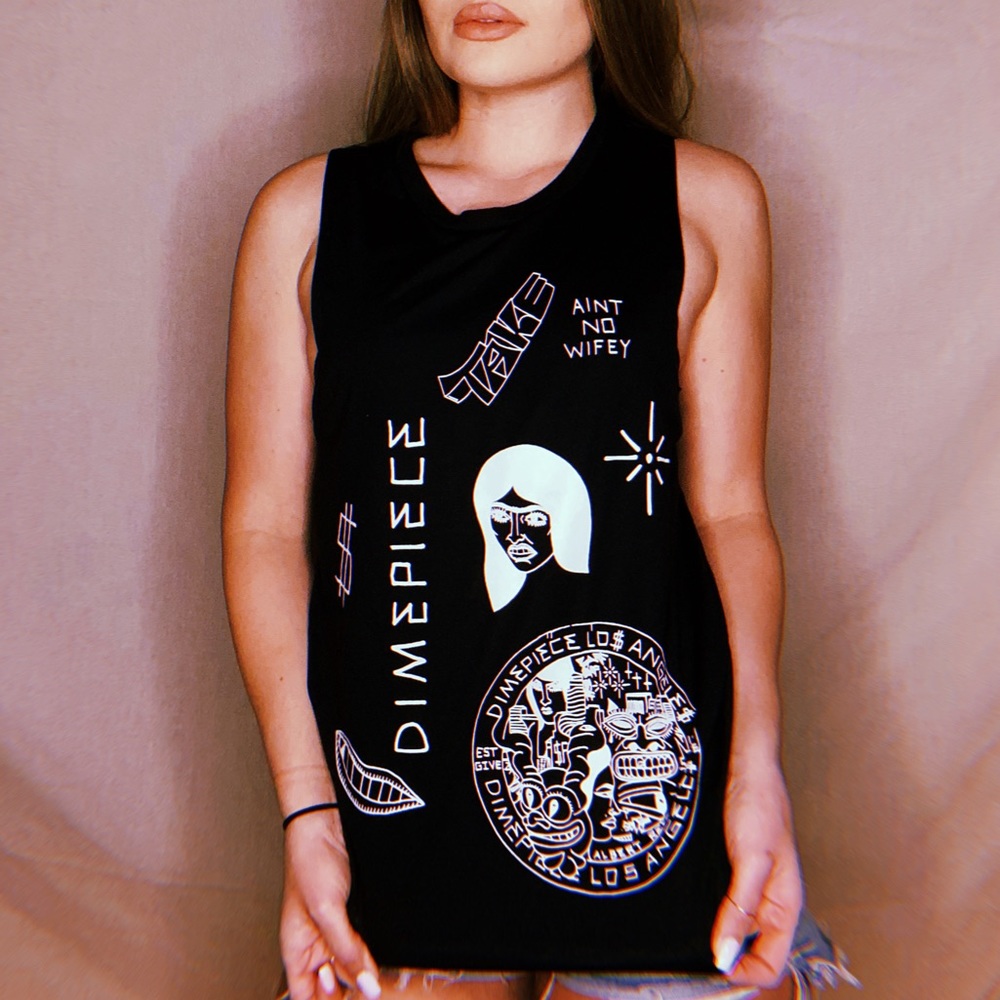 Dimepiece LA ‘Ain’t No Wifey’ Black Tank